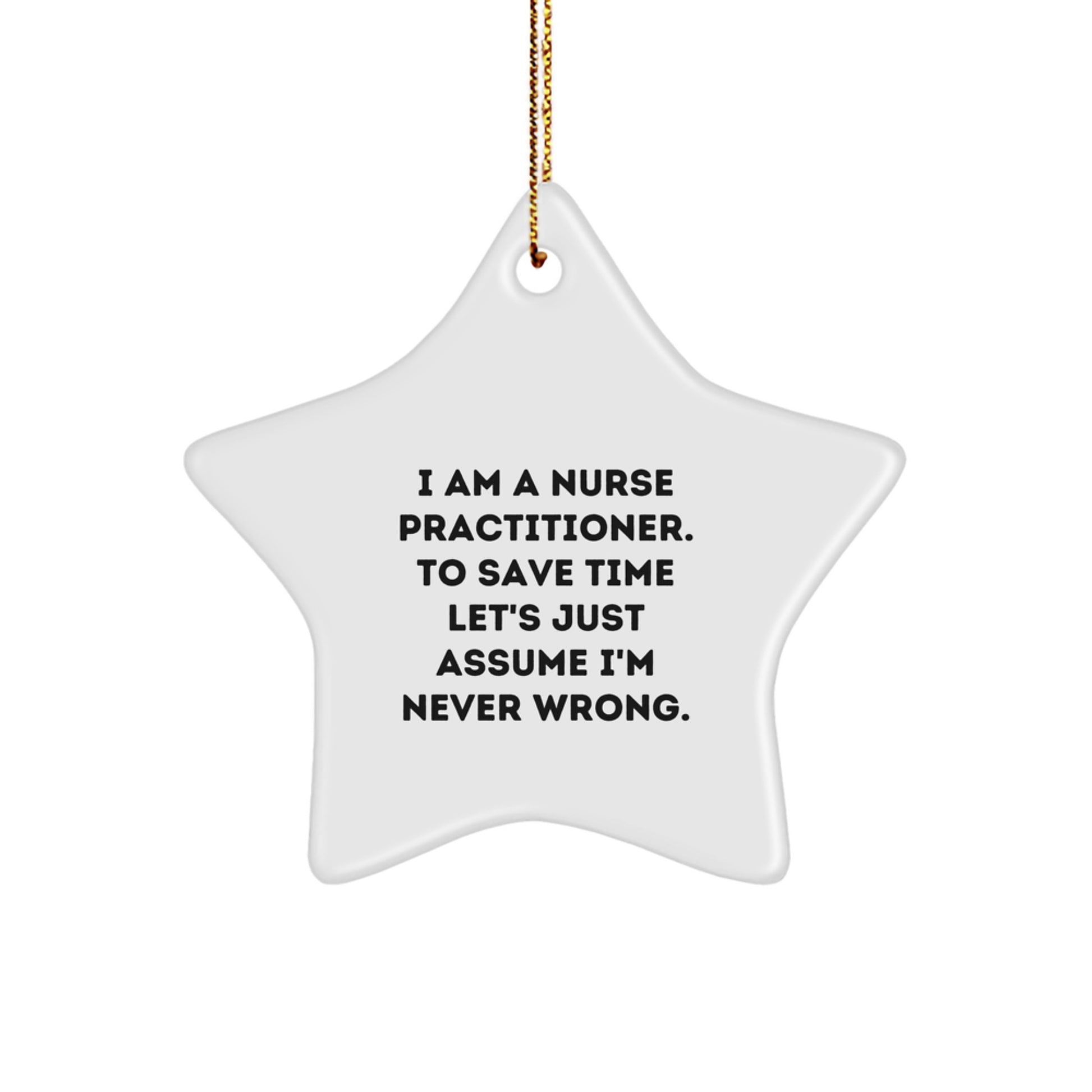 Funny Nurse Practitioner Star Ornament Gifts from Friends for Christmas Unique - Image 1