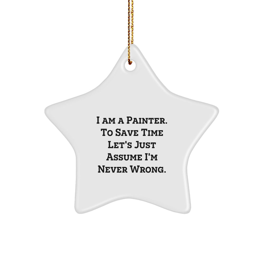 Funny Painter Gifts, Star Ornament for Christmas Unique Gifts from Friends to Painter - Image 1