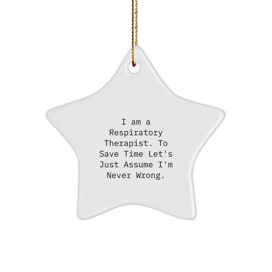 Funny Respiratory Therapist Star Ornament Gift for Christmas - Gifts from Family to Friends - Image 1
