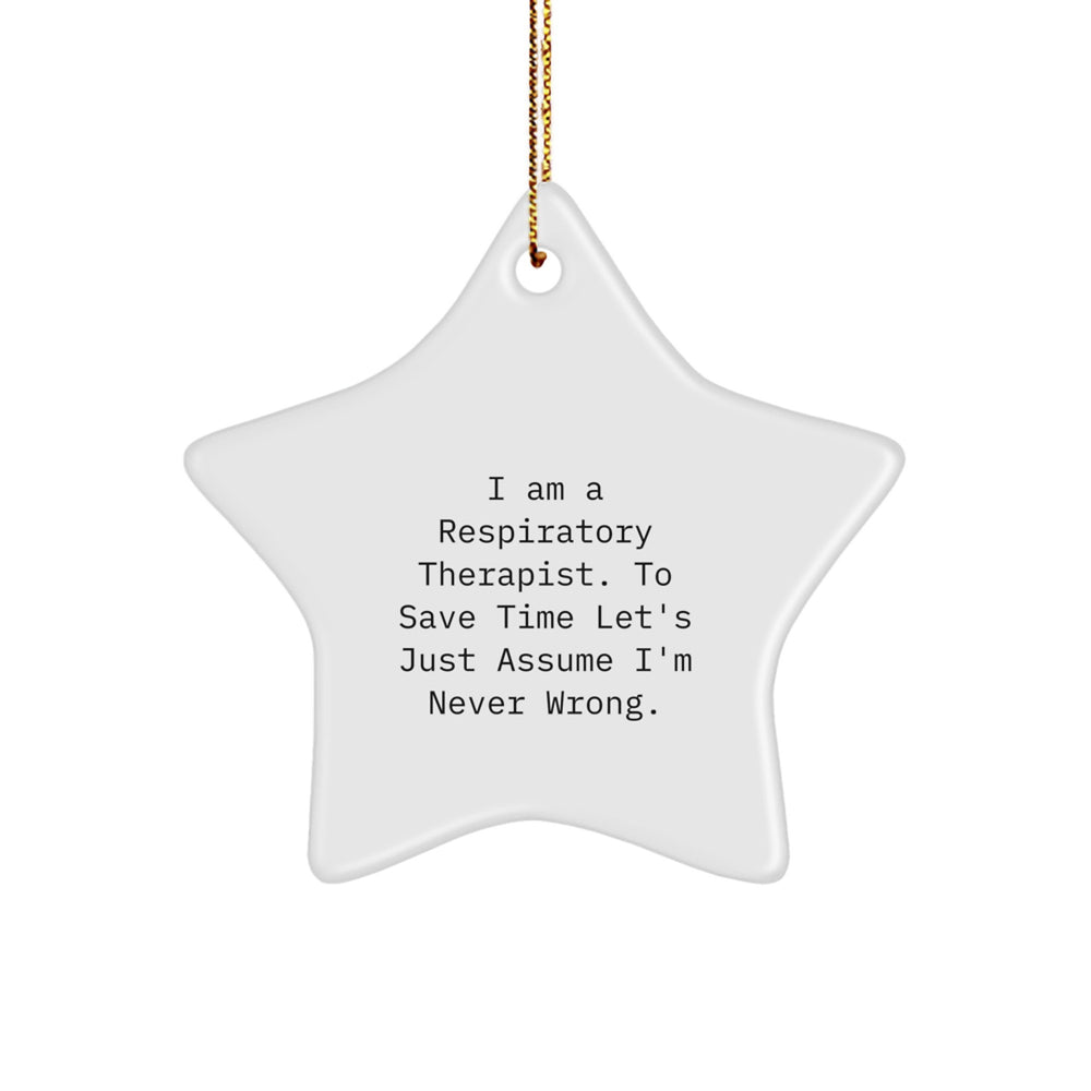 Funny Respiratory Therapist Star Ornament Gift for Christmas - Gifts from Family to Friends - Image 1