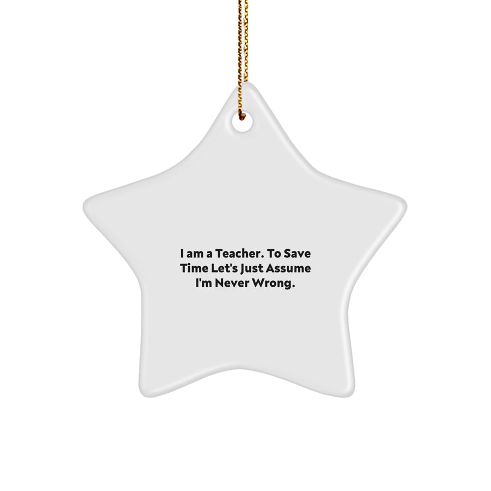 Funny Teacher Star Ornament Gifts for Teachers from Friends and Family - Christmas Unique Teacher Decorations - Image 1