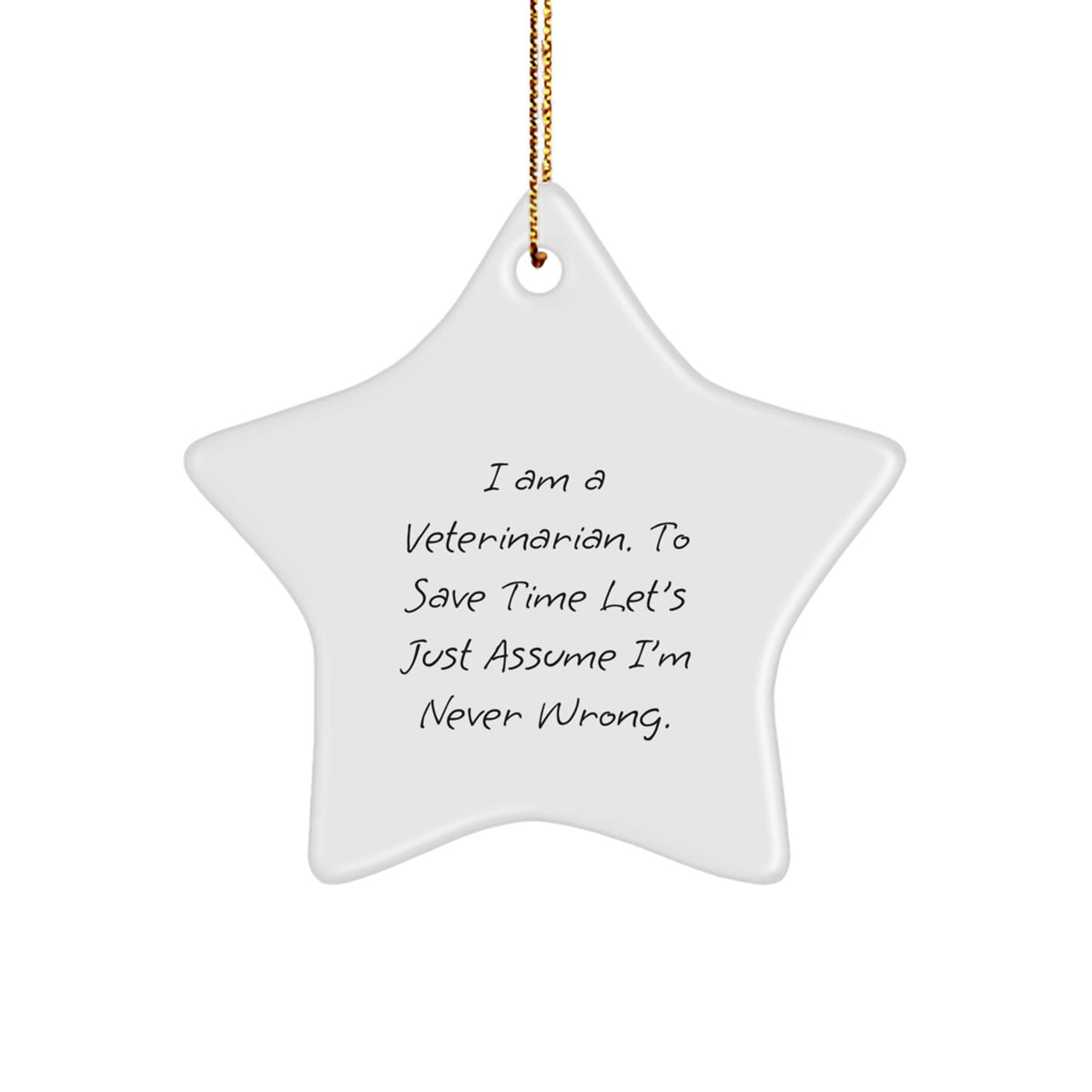 Funny Veterinarian Star Ornament Gifts for Veterinarians, Christmas Unique Gifts from Friends, Co-workers, or Family Members - Image 1