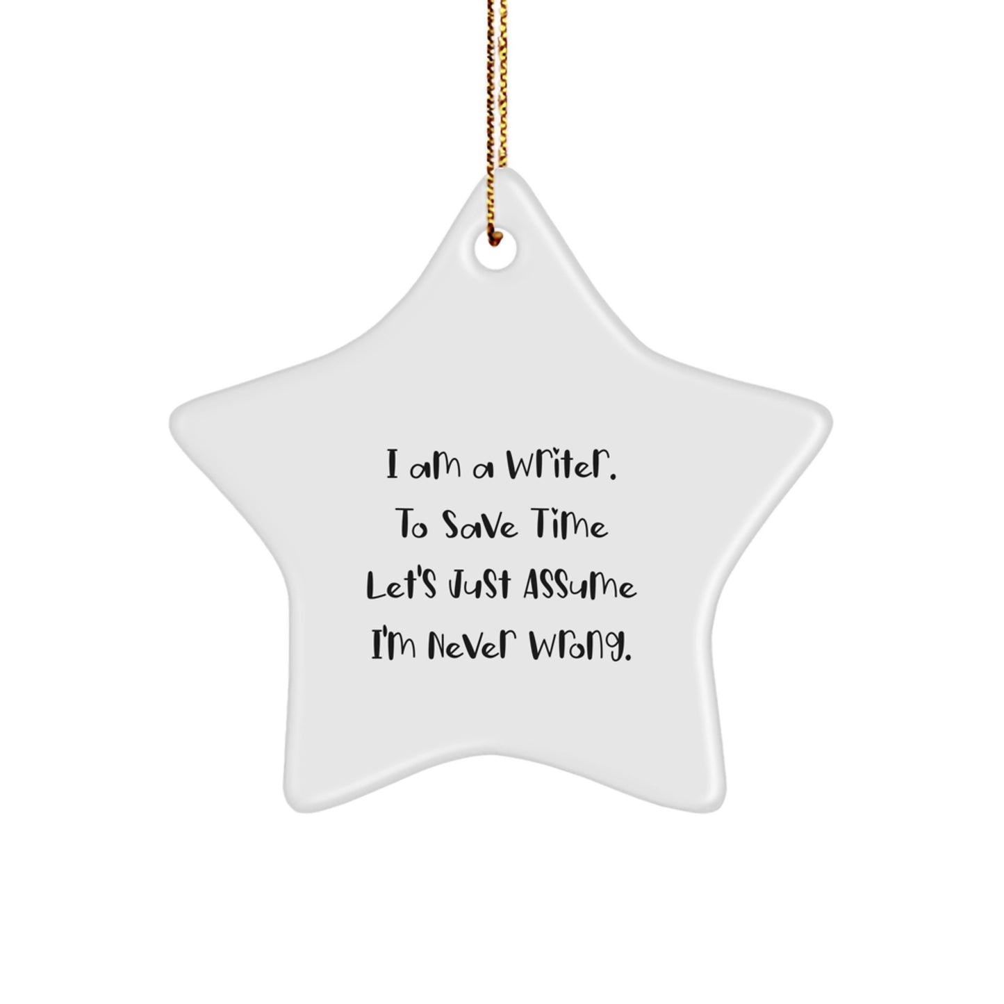 Funny Writer Star Ornament Gifts from Family Friends for Christmas Unique Presents - Image 1