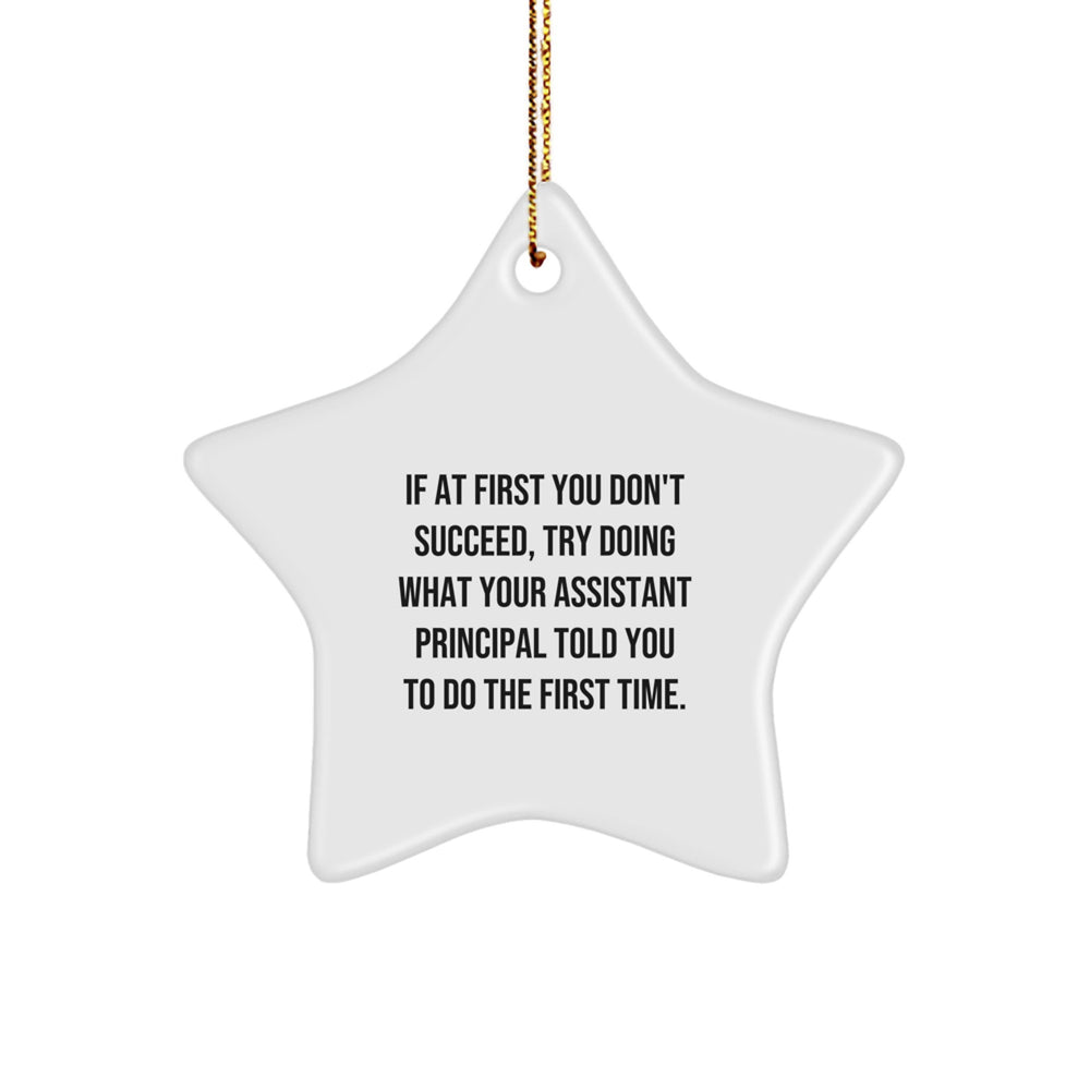 Funny Assistant Principal Star Ornament Gifts from Men for Assistant Principal at Christmas Unique Gifts - Image 1
