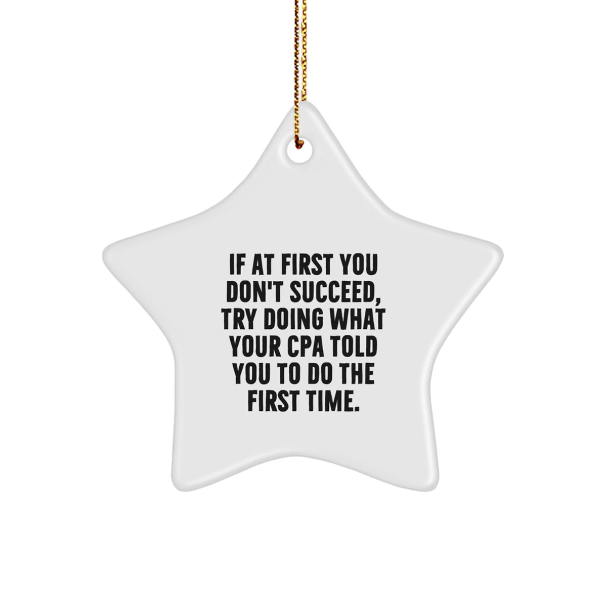 Funny CPA Star Ornament Gifts from Men to Women Friends for Christmas Unique Decorations - Image 1