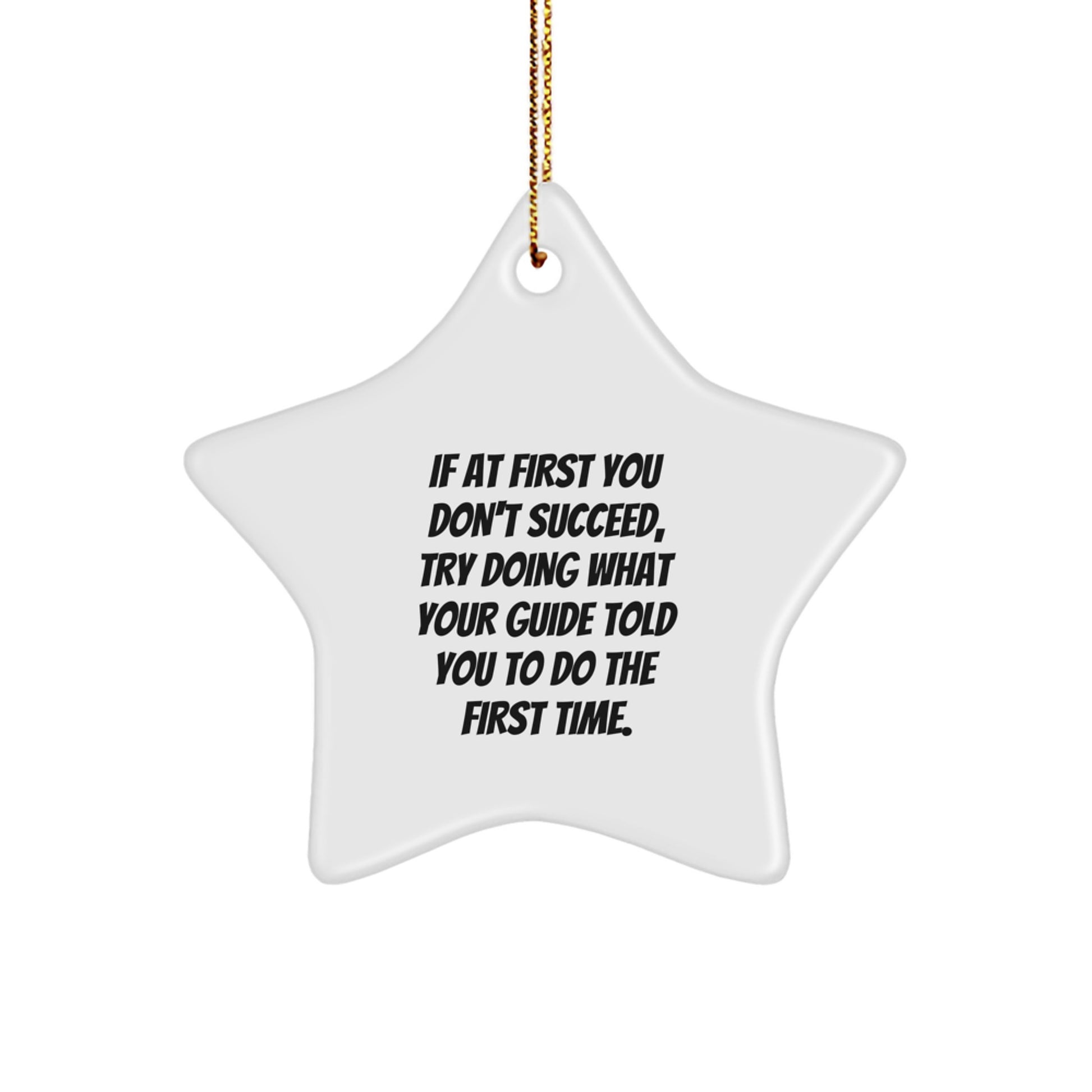 Funny Guide Gifts from Men to Guide - Star Ornament, Christmas Unique Gifts for Guide - Image 1