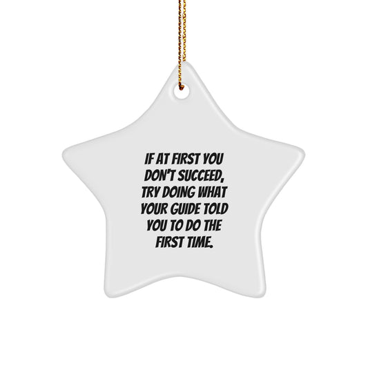 Funny Guide Gifts from Men to Guide - Star Ornament, Christmas Unique Gifts for Guide - Image 1