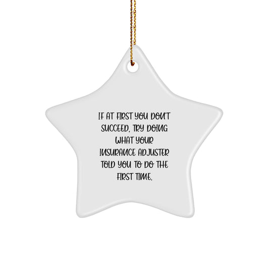 Funny Insurance Adjuster Star Ornament Gifts for Men Women Friends Coworkers Family from Insurance Adjuster - Image 1