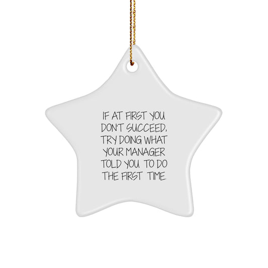 Funny Manager Star Ornament Gifts for Men and Women from Coworkers and Friends, Unique Christmas Unique Gifts for Boss and Colleagues - Image 1