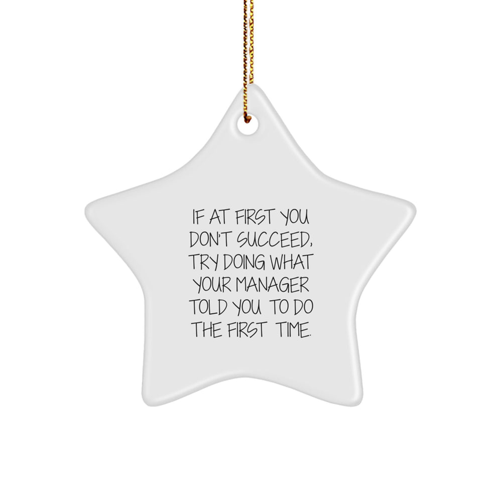 Funny Manager Star Ornament Gifts for Men and Women from Coworkers and Friends, Unique Christmas Unique Gifts for Boss and Colleagues - Image 1