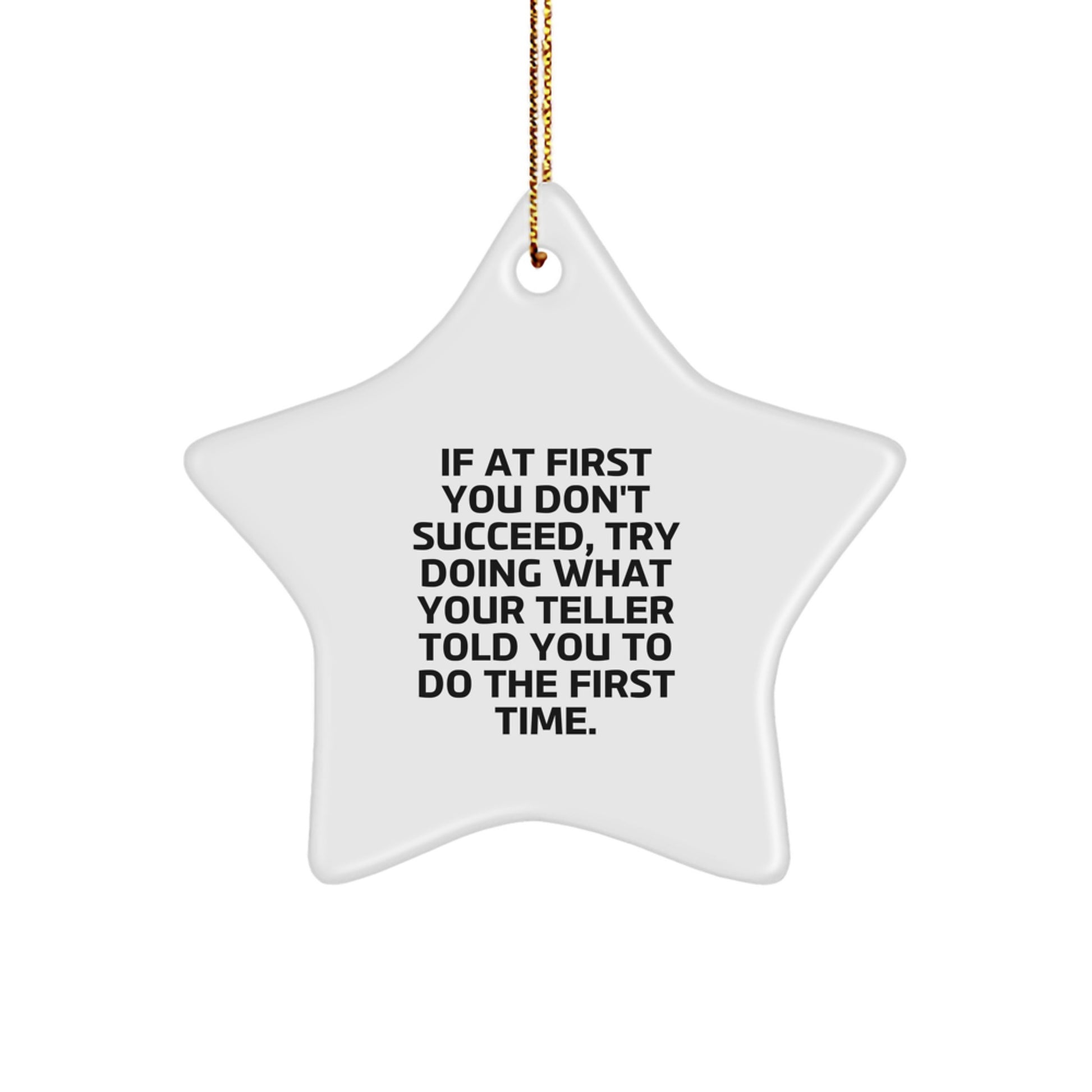 Funny Teller Gifts from Men for Women, Teller Star Ornament Christmas Unique Present Idea - Image 1