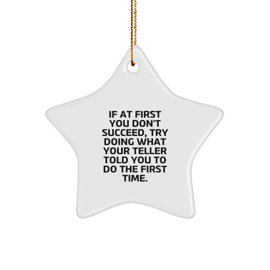 Funny Teller Gifts from Men for Women, Teller Star Ornament Christmas Unique Present Idea - Image 1