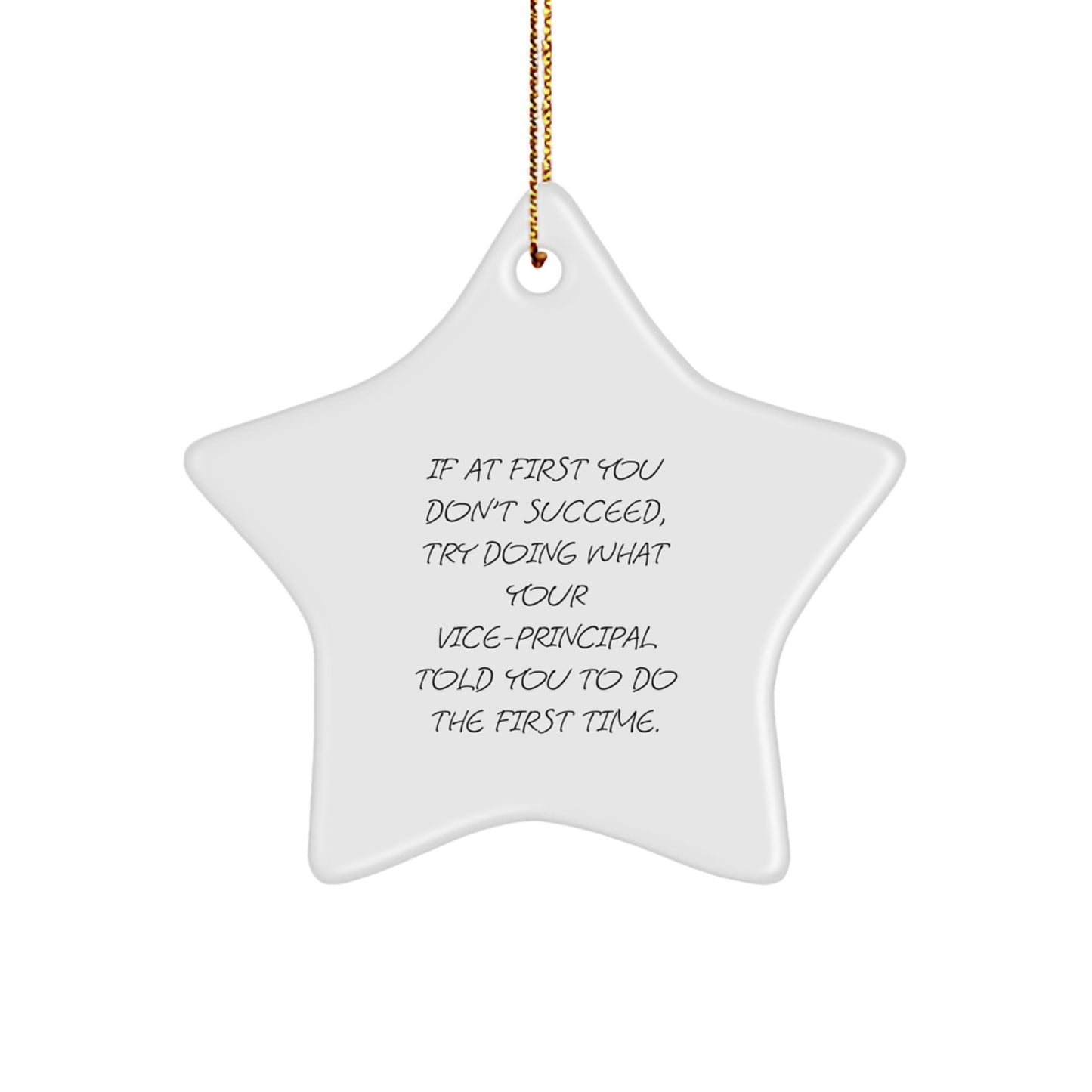 Funny Vice-Principal Gifts for Men, Vice-Principal Star Ornament with Inspirational Quote, Christmas Unique Gifts from Friends - Image 1