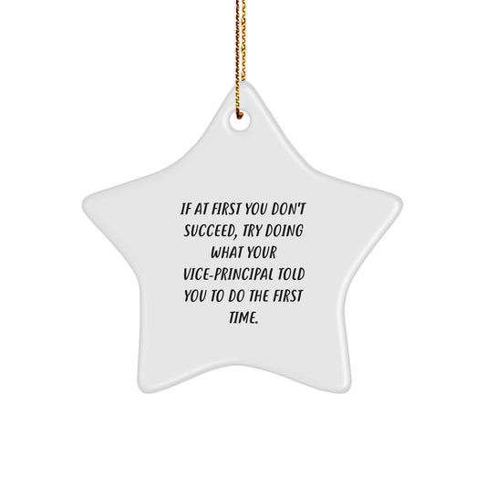 Funny Vice-principal Star Ornament Gifts from Friends to Vice-principal for Christmas Unique Gifts - Image 1