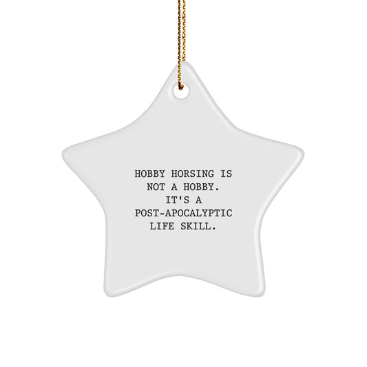 Funny Hobby Horsing Star Ornament Gifts from Men for Women Friends Family - Image 1