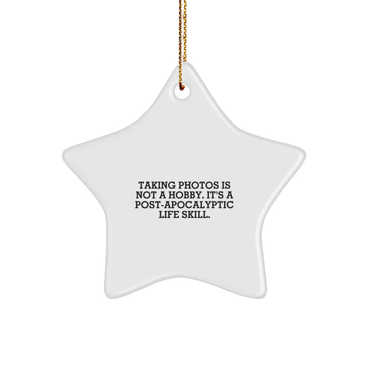 Funny Taking Photos Gifts from Men to Friends, Star Ornament Inspiration, Christmas Unique Star Decorations - Image 1