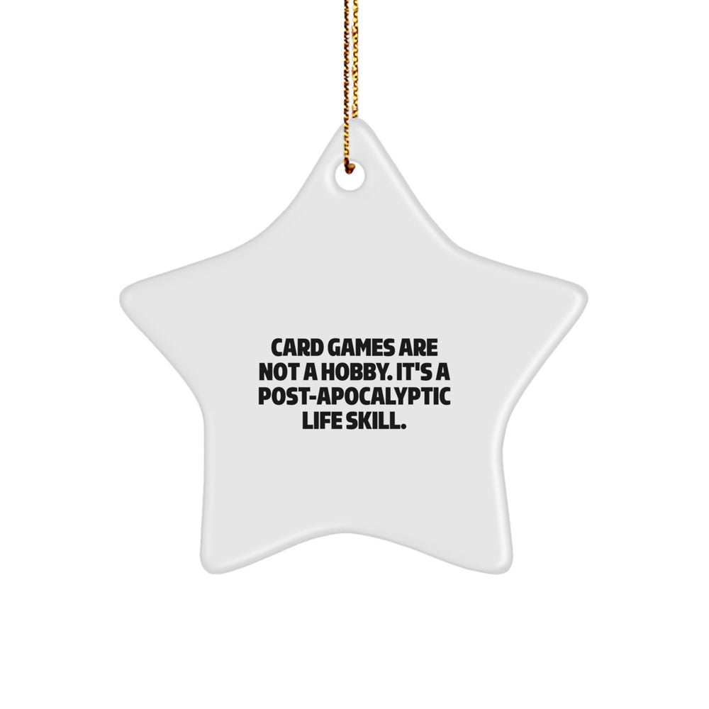 Funny Card Games Gifts for Card Game Lovers, Star Ornament Christmas Unique Gifts from Friends, Family, or Coworkers - Image 1