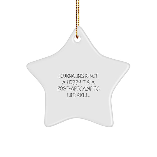 Funny Journaling Star Ornament Gifts from Men to Friends on Christmas Unique - Image 1