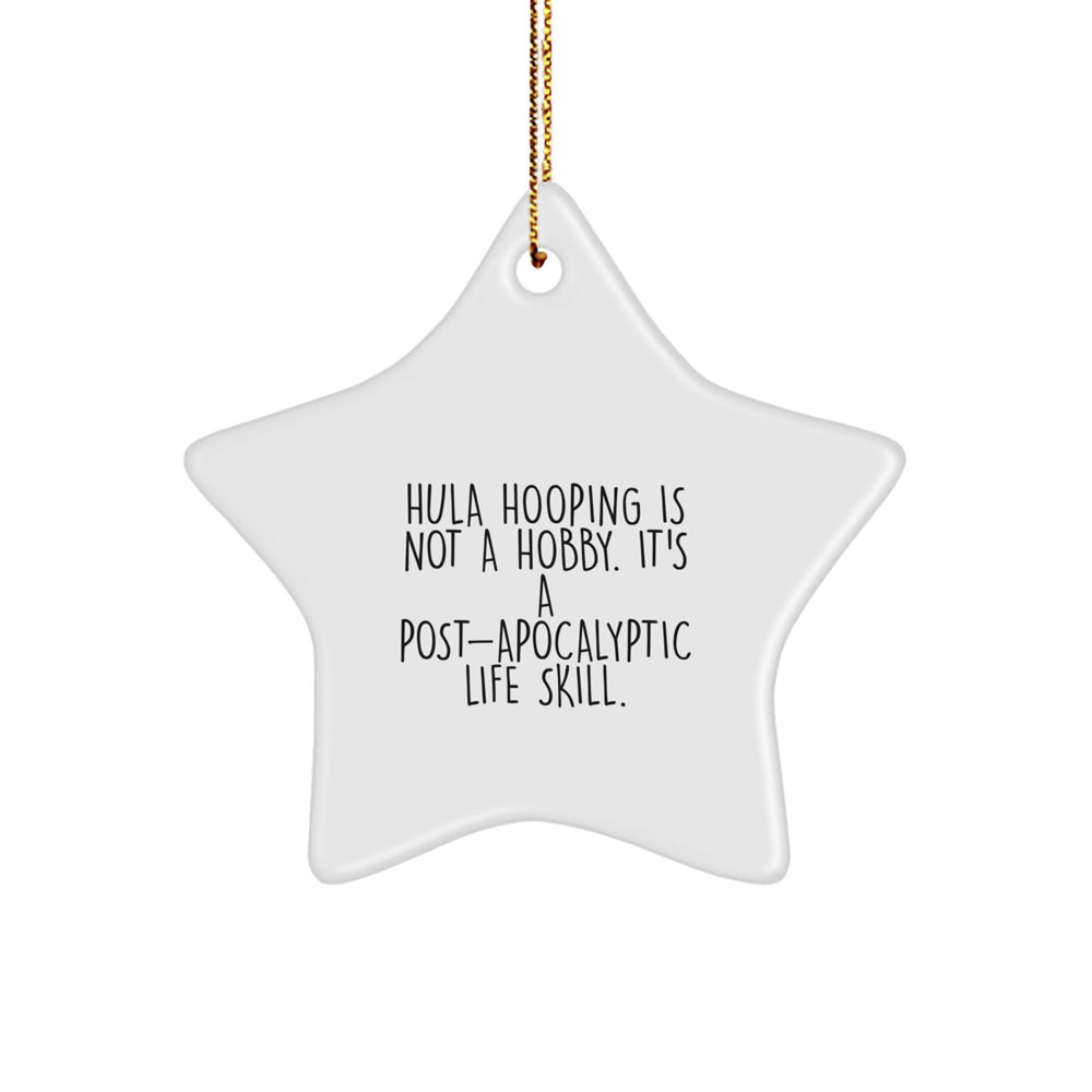 Hula Hooping Star Ornament Funny Gift from Men to Hula Hooping Friends for Christmas - Image 1
