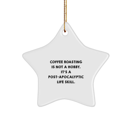 Funny Coffee Roasting Star Ornament Gifts for Coffee Lovers, Gifts from Friends, Family, or Coworkers for Christmas Unique Decorations - Image 1
