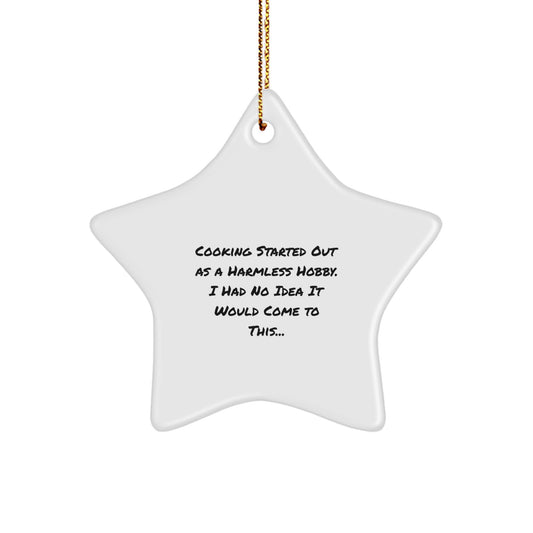 Funny Cooking Gifts for Friends, Cooking Star Ornament, Gifts from Men to Friends for Christmas - Image 1