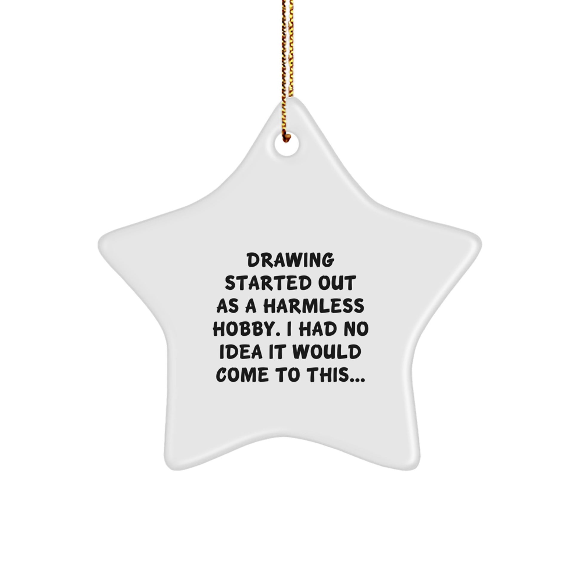 Funny Drawing Star Ornament Gift from Women for Men Women Friends Family - Image 1