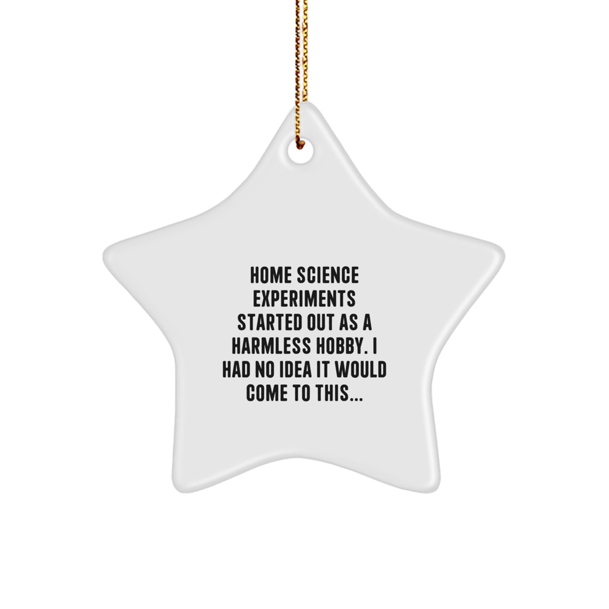 Funny Home Science Experiments Gifts from Family for Christmas - Unique Star Ornament - Image 1