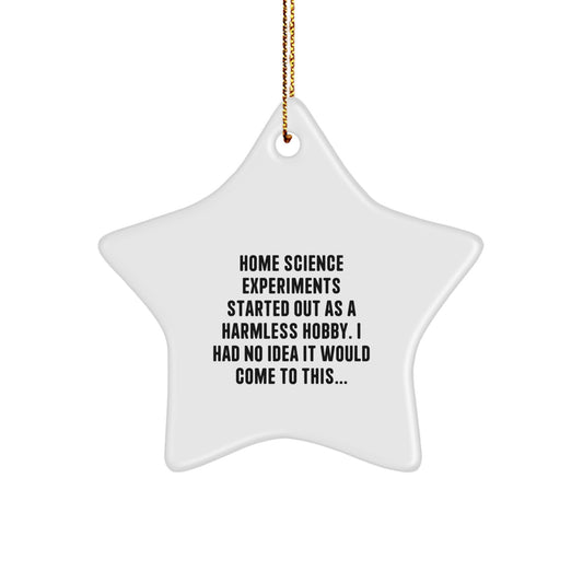 Funny Home Science Experiments Gifts from Family for Christmas - Unique Star Ornament - Image 1