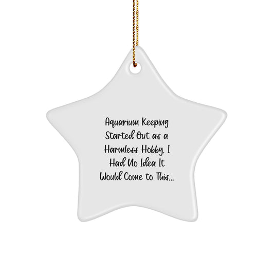 Aquarium Keeping Funny Star Ornament Gifts from Family for Friends on Christmas Unique Holiday Decorations - Image 1