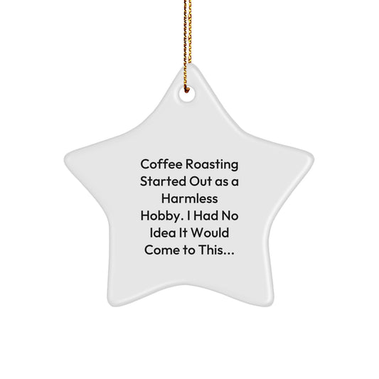 Funny Coffee Roasting Gifts for Men - Coffee Roasting Star Ornament Christmas Unique Decorations from Friends - Image 1