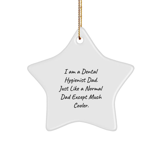 Funny Star Ornaments for Dental Hygienist Gifts from Dad - Unique Christmas Unique Gifts for Him - Image 1