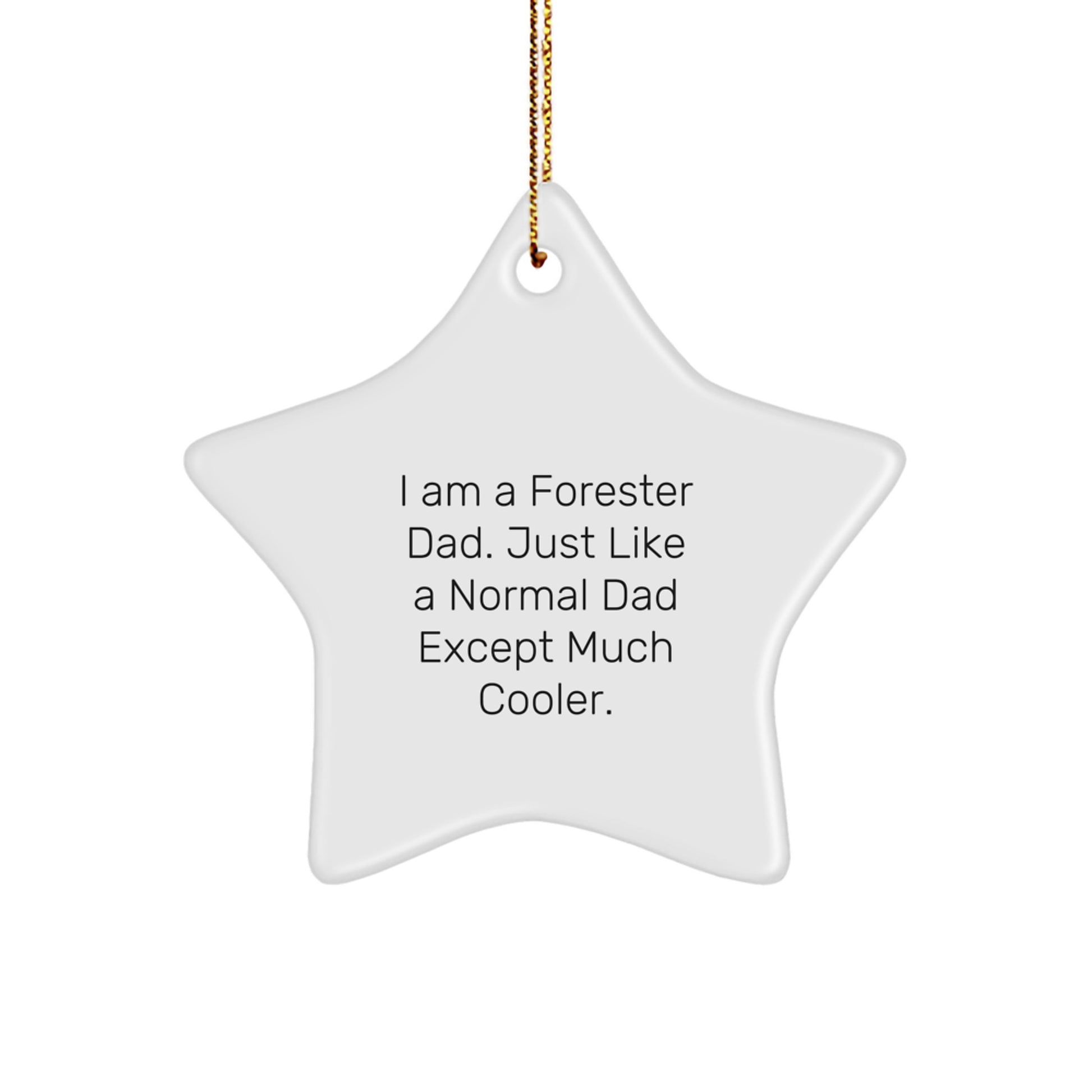Funny Forester Gifts from Dad, Star Ornament for Forester Men, Forester Christmas Unique Gifts - Image 1