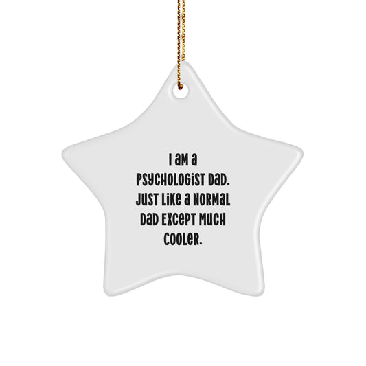 Funny Psychologist Dad Gifts for Men Christmas Star Ornament from Family - Image 1