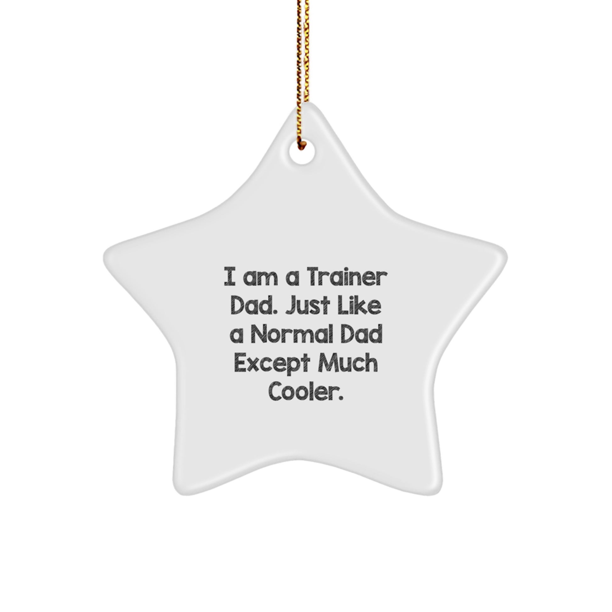 Funny Trainer Dad Star Ornament, Unique Gifts for Trainer from Men, Christmas Decorations for Home - Image 1