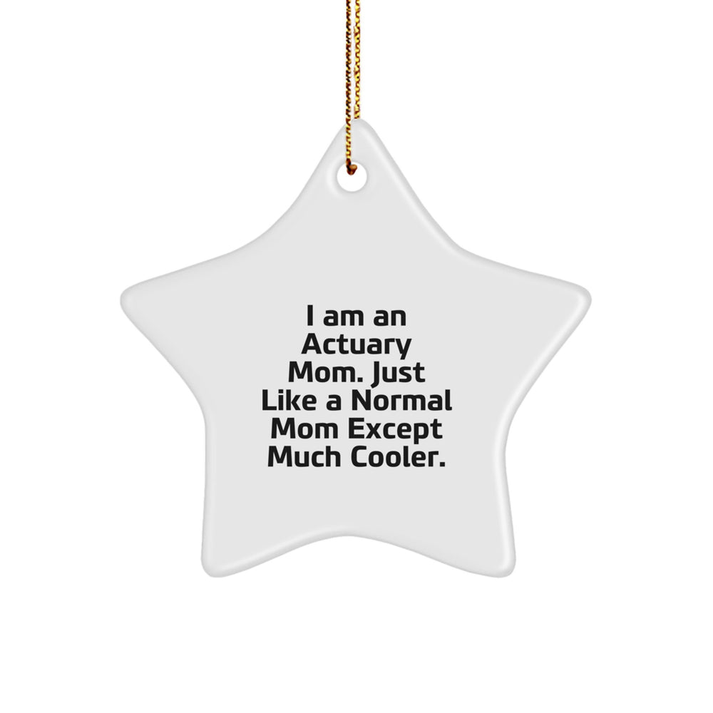 Actuary Gifts for Actuary Mom - Funny Quote Star Ornament, Gifts from Family, Friends or Coworkers, Perfect for Christmas Unique Presents - Image 1