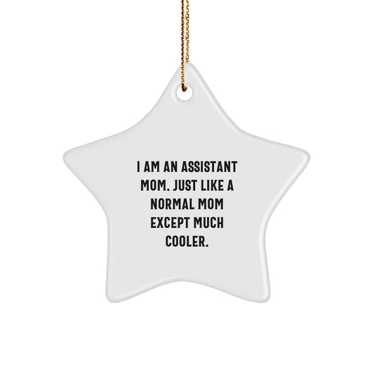 Fun Assistant Mom Star Ornament Gifts from Family Friends for Christmas Unique - Image 1