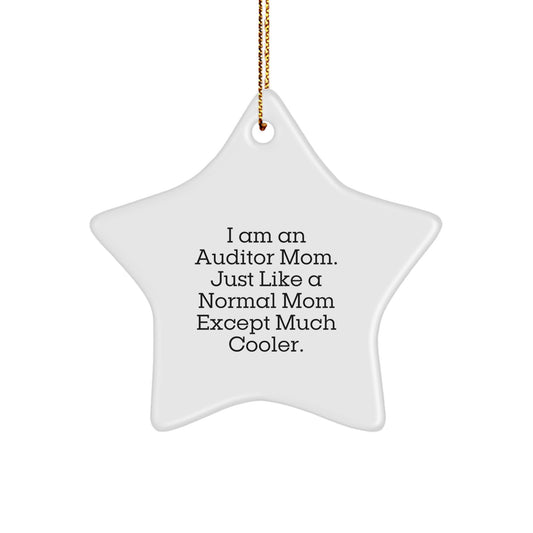 Auditor Gift from Mom, Funny Christmas Star Ornament for Auditor Mom, Gifts for Auditor Women - Image 1