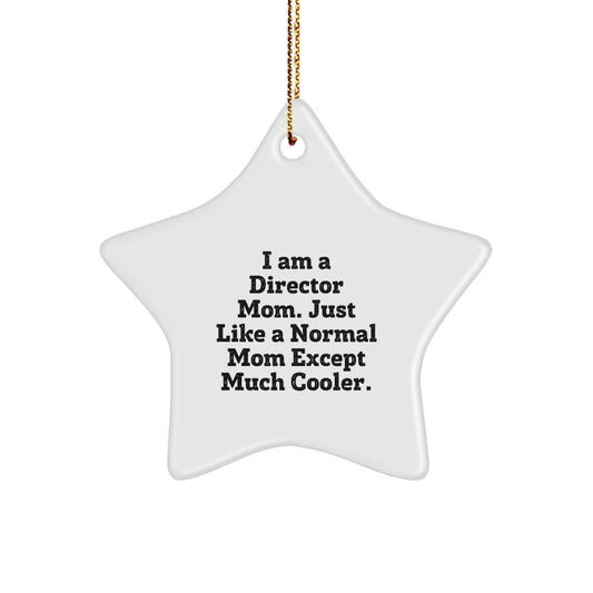 Funny Director Mom Star Ornament Gifts from Family to Director Mom for Christmas Unique Presents - Image 1