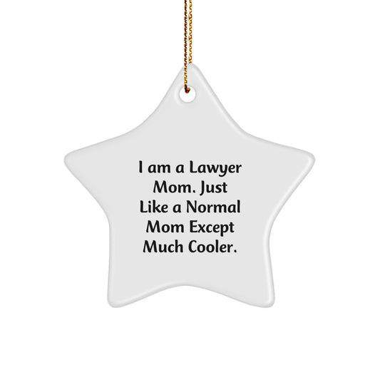 Funny Lawyer Mom Star Ornament, Unique Christmas Unique Gifts from Family, Friends, Coworkers for Lawyer, Men, Women, Law Students, Lawyer Gifts, Lawyer Mom Star - Image 1
