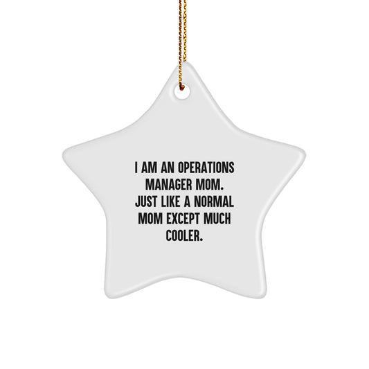 Funny Operations Manager Gifts from Mom, Cute Star Ornament for Operations Manager Team, Christmas Unique Gifts for Operations Manager - Image 1