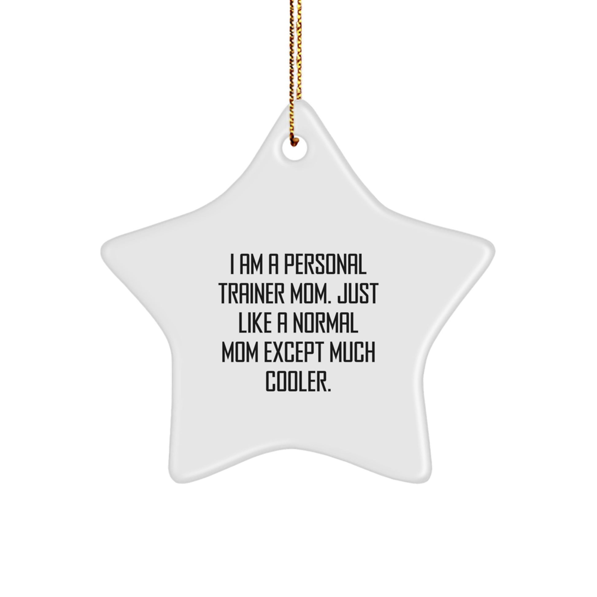 Personal Trainer Mom Funny Star Ornament Gifts from Family for Christmas Unique Decorations - Image 1