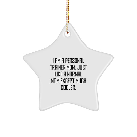 Personal Trainer Mom Funny Star Ornament Gifts from Family for Christmas Unique Decorations - Image 1