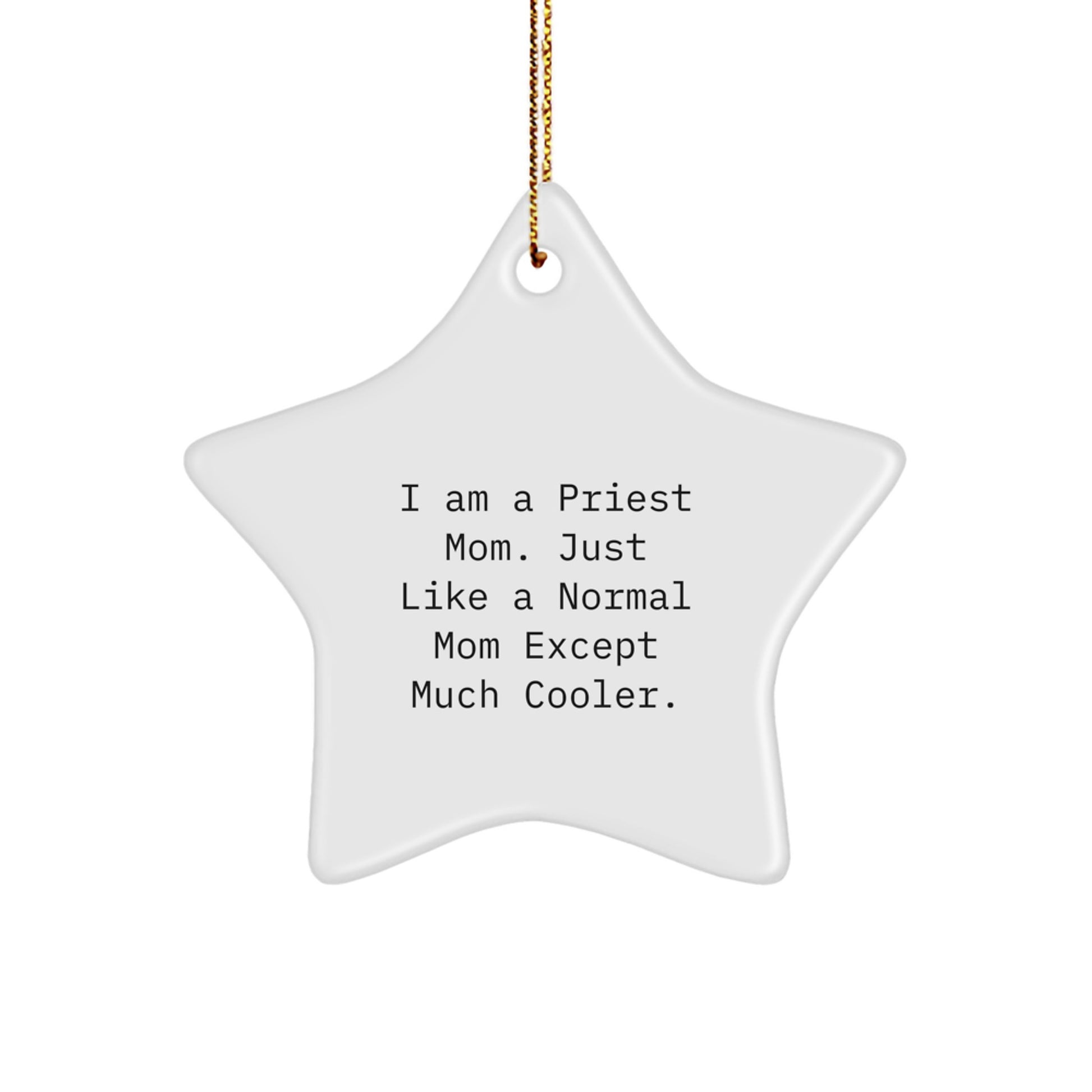 Funny Priest Star Ornament Gift from Women for Women Priest Christmas Unique Presents - Image 1