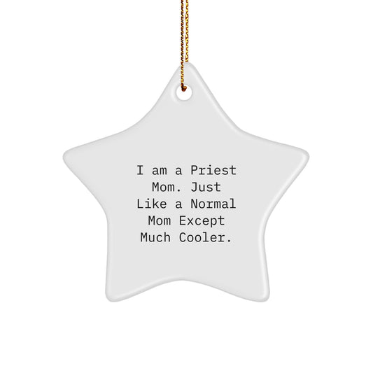 Funny Priest Star Ornament Gift from Women for Women Priest Christmas Unique Presents - Image 1