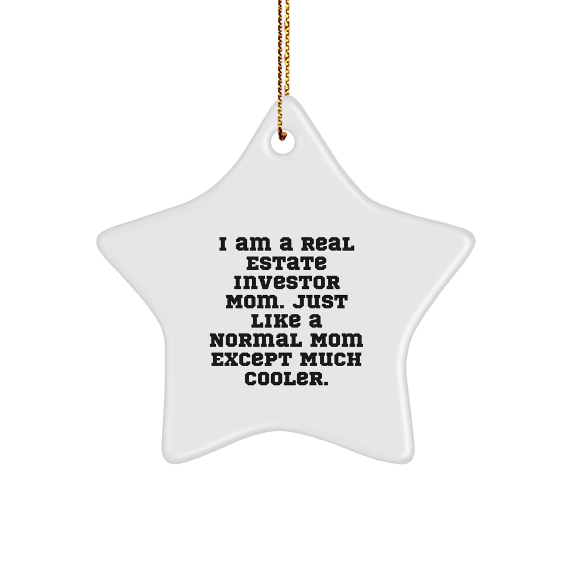 Gifts from Mom, Real Estate Investor Mom, Star Ornament for Real Estate Investor Friends, Unique Christmas Unique Gift for Real Estate Investor Family, Funny Quote - Image 1