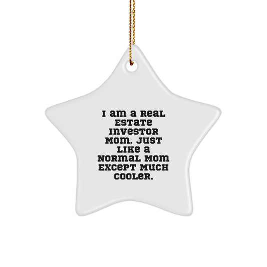 Gifts from Mom, Real Estate Investor Mom, Star Ornament for Real Estate Investor Friends, Unique Christmas Unique Gift for Real Estate Investor Family, Funny Quote - Image 1