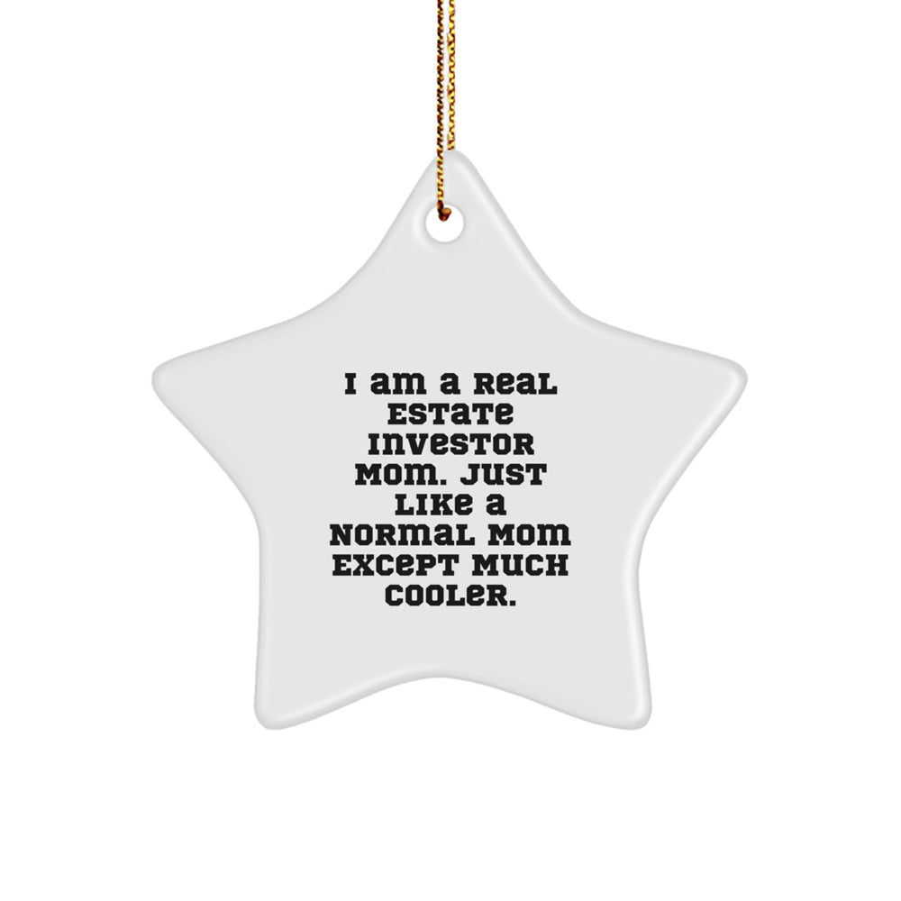 Gifts from Mom, Real Estate Investor Mom, Star Ornament for Real Estate Investor Friends, Unique Christmas Unique Gift for Real Estate Investor Family, Funny Quote - Image 1