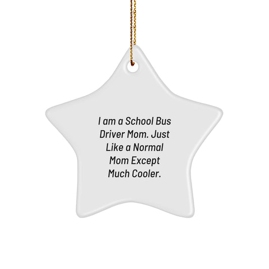 School Bus Driver Mom Star Ornament Gifts from Family, Christmas Unique Gifts for School Bus Driver - Image 1