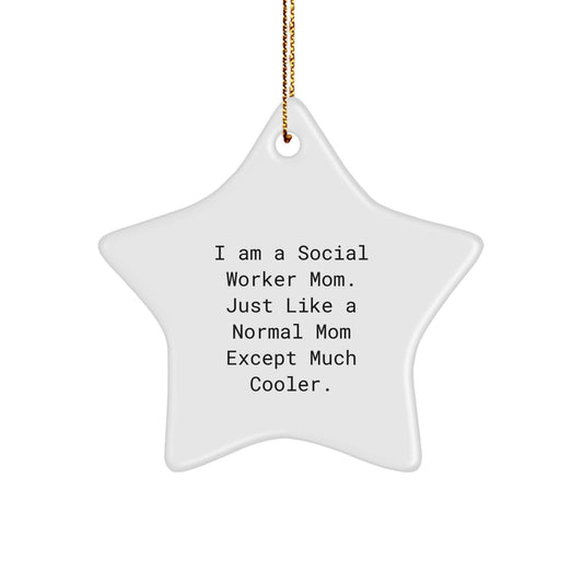 Social Worker Star Ornament Gifts from Friends and Family for Christmas Unique Decorations - Image 1