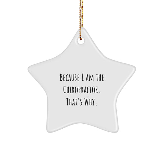 Unique Funny Chiropractor Gifts from Men for Chiropractor Star Ornament - Image 1